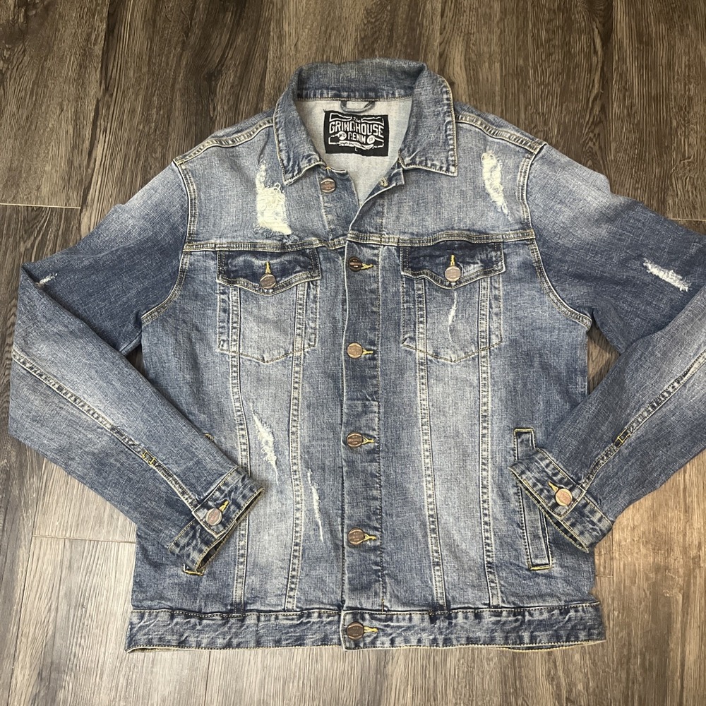 Gridhause   Men's  Jean Jacket large Blue denim